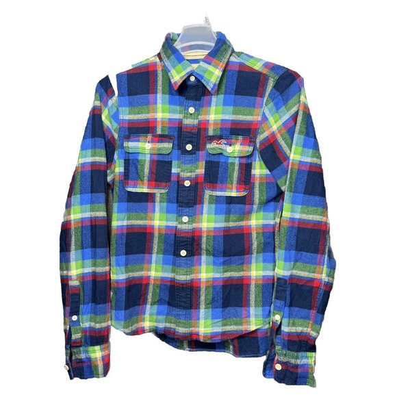 Hollister Other - Hollister Shirt Men's M MultiColor Plaid Flannel Button Up Long Sleeve